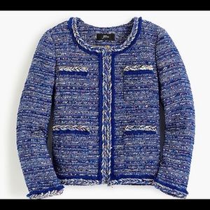💙🌈NWT J.CREW lady jacket in blue/multi tweed